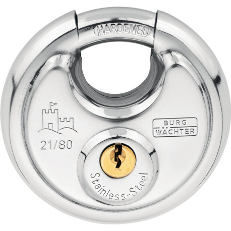Cadenas à cylindre 21 80 SB largeur du corps de serrure 80mm VA diverses serrures
