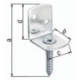 Support de clôture en osier 83x32x30x38mm VA ma forme L GAH (Par 50)
