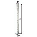 Ancrage a  béton plat en acier 205x40x40mm S.2mm STA brut sdmverz.GAH (Par 10)