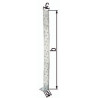 Ancrage a  béton plat en acier 205x40x40mm S.2mm STA brut sdmverz.GAH (Par 10)