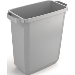 Poubelle de tri 60l H600xL590xP282mm gris sans rabat ni couvercle DURABLE