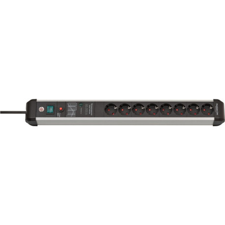 Multiprise Premium Protect Line 16 A 230 V prise noir/argent 8