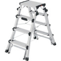 Escabeau D100TL marches aluminium 2x4-2x6 total H.981-1430mm télescopique.HAILO