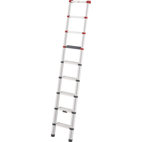Échelle penchée 9 marches en aluminium anodisé hauteur de travail env. 3600mm