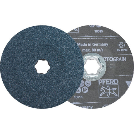 Disque fibre Combiclick VICTOGRAIN D.125mm acier K.80.fonte d'aluminium/métal non ferreux (par 25)