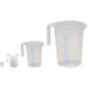 Set de verres gradués PP poignée transparente ouverte HÜNERSDORFF