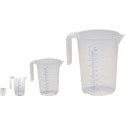 Set de verres gradués PP poignée transparente ouverte HÜNERSDORFF