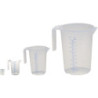 Set de verres gradués PP poignée transparente ouverte HÜNERSDORFF