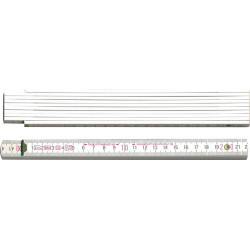 Mètre pliant L.2m l.16mm mm/cm EG III hêtre blanc BMI