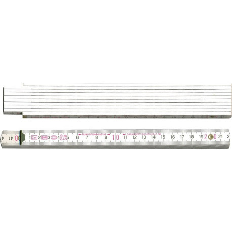 Mètre pliant L.2m l.16mm mm/cm EG III hêtre blanc BMI