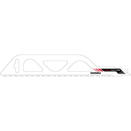 Lame de scie sabre expert brique L.305mm épaisseur 1,5mm HM pas de dent 12,7mm/2TPI Metabo