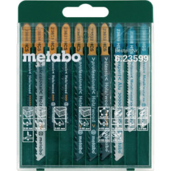 Assortiment de lames de scie sauteuse SP 10 pièces pour bois/métal/plastique Metabo