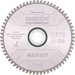Lame de scie circulaire coupe de précision bois professionnelle D315xB2.8xg30mm 48Z. WZ15Gr.