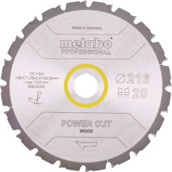 Lame de scie circulaire coupe électrique bois professionnelle D254xB2.4xAlésage 30mm 24Z. WZ 5Gr.neg