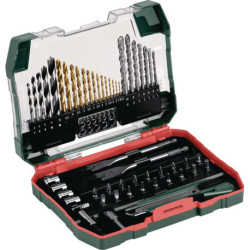 Jeu de forets 86 pièces. Perceuse avec outil brut G.1,623kg Metabo