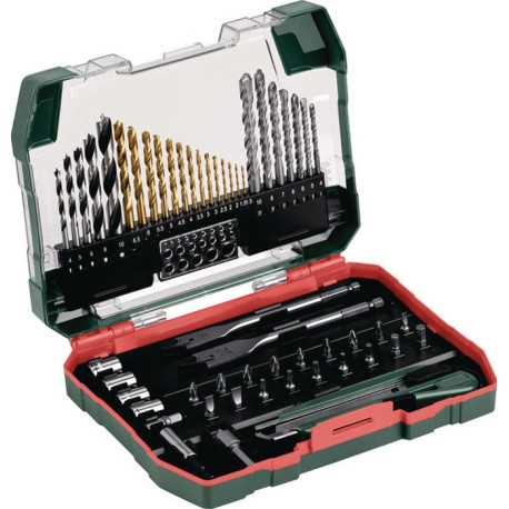 Jeu de forets 86 pièces. Perceuse avec outil brut G.1,623kg Metabo