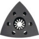 Plateau de ponçage triangulaire d'un coin à l'autre 93mm gel.velcro METABO