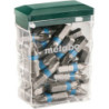 Taille d'embout TX25 L.25mm S2 code couleur en acier en boîte de 25 pcs.