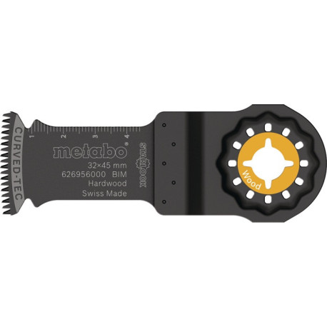 Lame de scie plongeante Starlock L.45mm W.32mm HCS Dentée. 1,8 mm/14 TPI 1 pièce Metabo