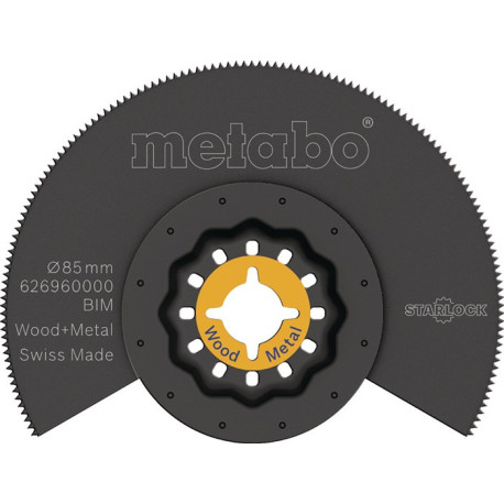 Lame de scie à segments Starlock D.85mm dents BiM. Métabo 1,3 mm/20 TPI