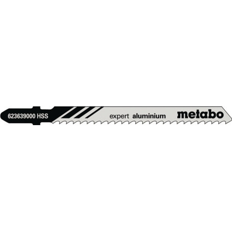 Lames de scie sauteuse expert en aluminium longueur utile 74mm dents 3mm HSS congelées. écrit 5 pièces
