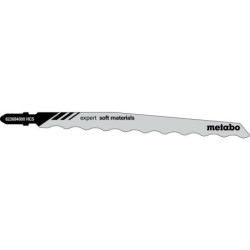 Lames de scie sauteuse expert longueur utile 126mm HCS rectifiée ondulée 3 pièces Metabo