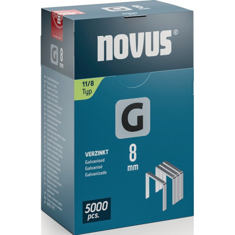 Agraphe plat G type 11 W10,6xL8mm fil W.1,25mm 5000 pcs.NOVUS