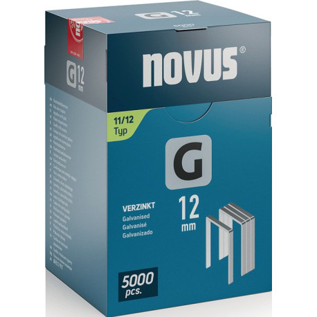 Agraphe plat G type 11 W10,6xL12mm fil W.1,25mm 5000 pièces.NOVUS