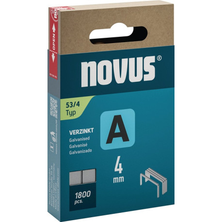 Agrafe à fil fin A type 53 agrafe B.11,3mm 4mm 0,75mm 1800 pcs.NOVUS