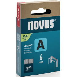 Agrafe à fil fin A type 53 agrafe B.11,3mm 6mm 0,75mm 1800 pcs.NOVUS