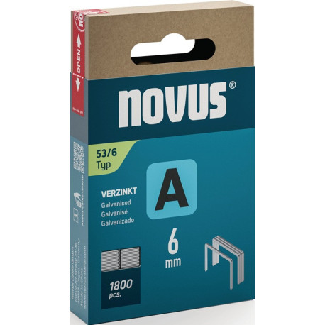 Agrafe à fil fin A type 53 agrafe B.11,3mm 6mm 0,75mm 1800 pcs.NOVUS
