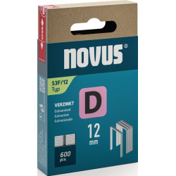 Agraphe plat D type 53 F L11,3xL12mm fil L.1,25mm 600 pièces.NOVUS