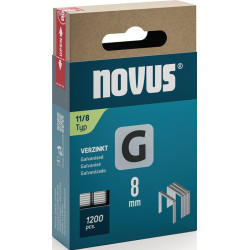 Agraphe plat G type 11 W10,6xL8mm fil W.1,25mm 1200 pièces.NOVUS