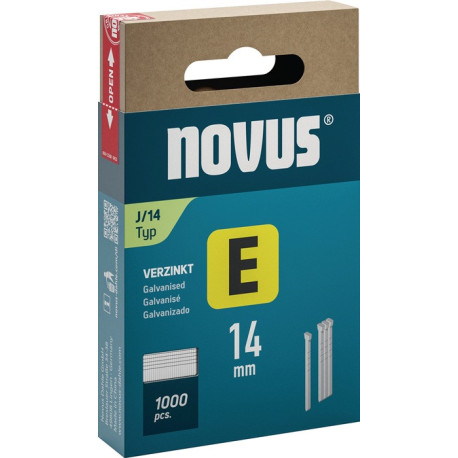 Clous E type J L.14mm fil W.1,2mm avec tête 1000 pièces NOVUS