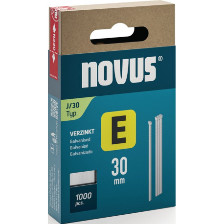 Clous E type J L.30mm fil W.1,2mm avec tête 1000 pièces NOVUS