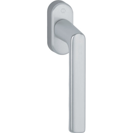Poignée de fenêtre Hamburg 0700L/U26 Alu.F1 Alu.couleur argent 32-42mm Stand.HOPPE