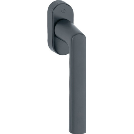 Poignée de fenêtre Hambourg 0700L/U26 Alu.F9714M noir ma 32-42mm Stand.HOPPE