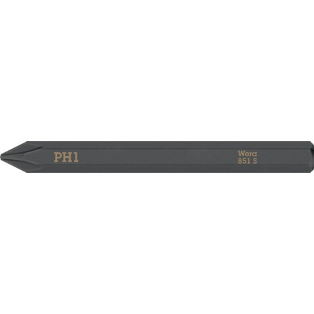 Embout 851 S PH 1x70mm 1/4 pouce PH 1x70mm L.70mm WERA (Par 5)