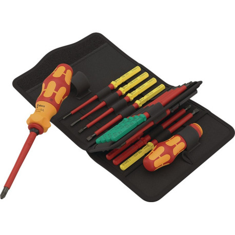 Jeu de tournevis Kraftform Kompakt VDE 17 RA 1 17 pièces à fente/PH/PZ/PZ/S/Torx
