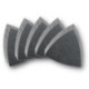 Jeu de feuilles abrasives adhésives, non perforées K.60.80.120.180.240 FEIN