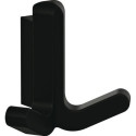 Crochet double Ser.477 plastique élastique mat (TPU) 90 noir profond H.69mm HEWI