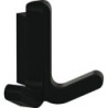 Crochet double Ser.477 plastique élastique mat (TPU) 90 noir profond H.69mm HEWI