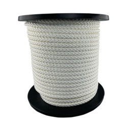 Cordon corde roue D.5mm tresse pleine blanche OVERMANN
