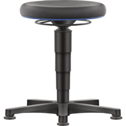 Tabouret pivotant sur roulettes Supertec assise noire H.450-650mm Supertec BIMOS