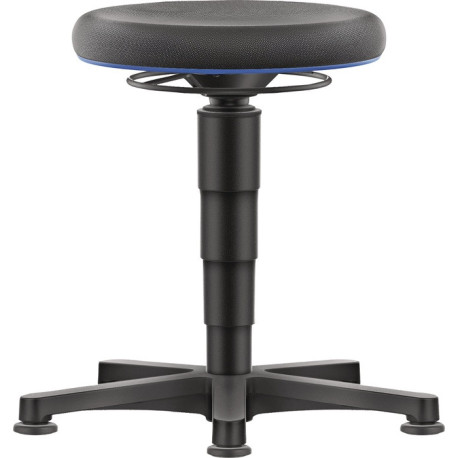 Tabouret pivotant sur roulettes Supertec assise noire H.450-650mm Supertec BIMOS