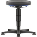 Tabouret pivotant sur roulettes Supertec assise noire H.450-650mm Supertec BIMOS