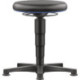 Tabouret pivotant sur patins simili cuir simili cuir assise noire H.450-650mm BIMOS
