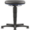 Tabouret pivotant sur patins simili cuir simili cuir assise noire H.450-650mm BIMOS