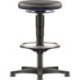 Tabouret pivotant patins et repose-pieds mousse intégrale mousse intégrale noir