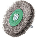 Brosse ronde D.60mm épaisseur fil 0,2mm VA 18mm 15000min 10